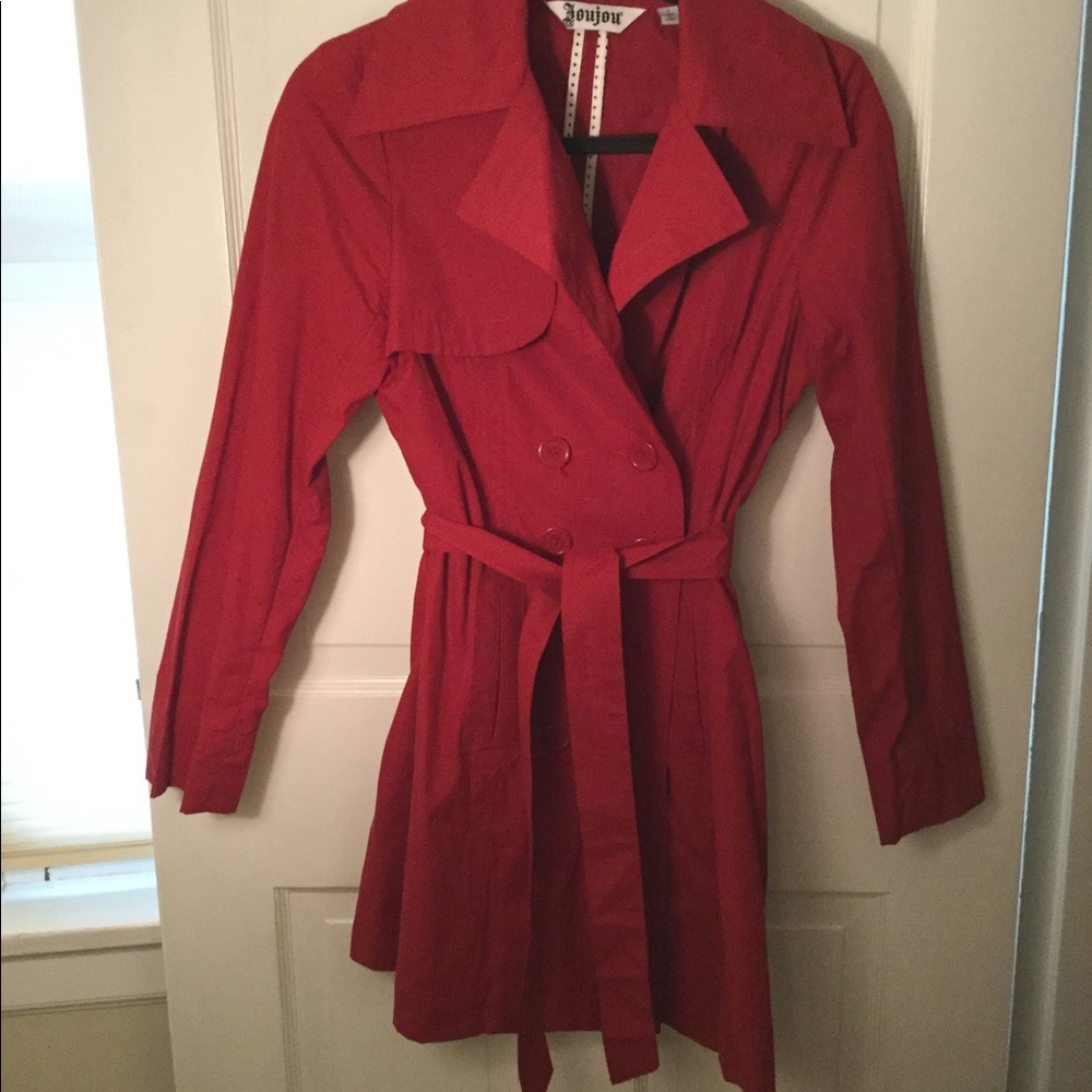 Joujou Red women's trench coat size Small
